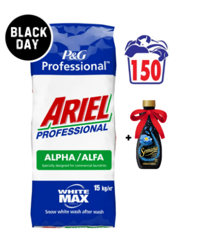 🧼 ARIEL Detergent Pudră Profesional 15 kg – Putere Maximă pentru 150 de Spălări +CADOU